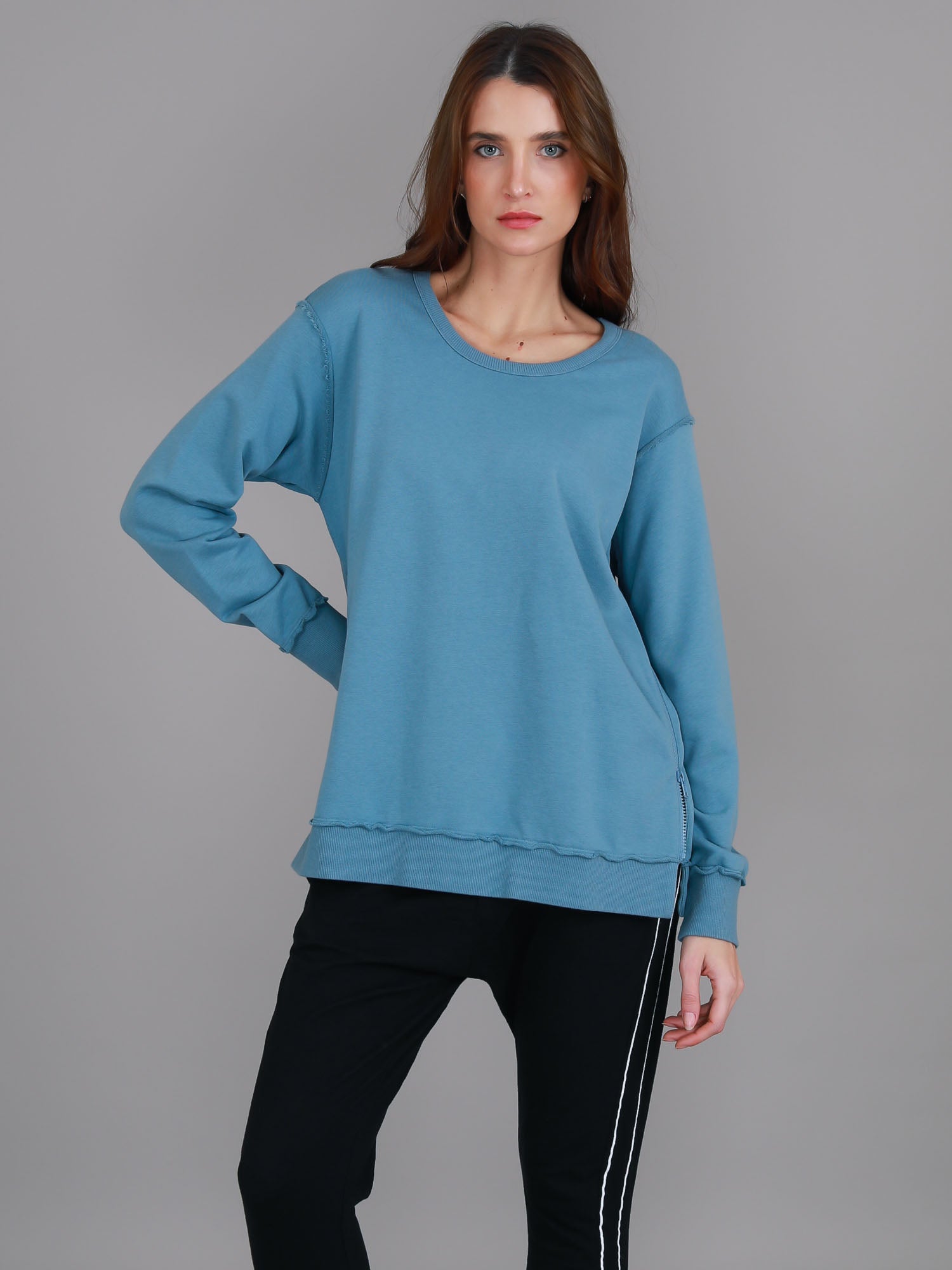 blue sweatshirt women's #color_oceana blue