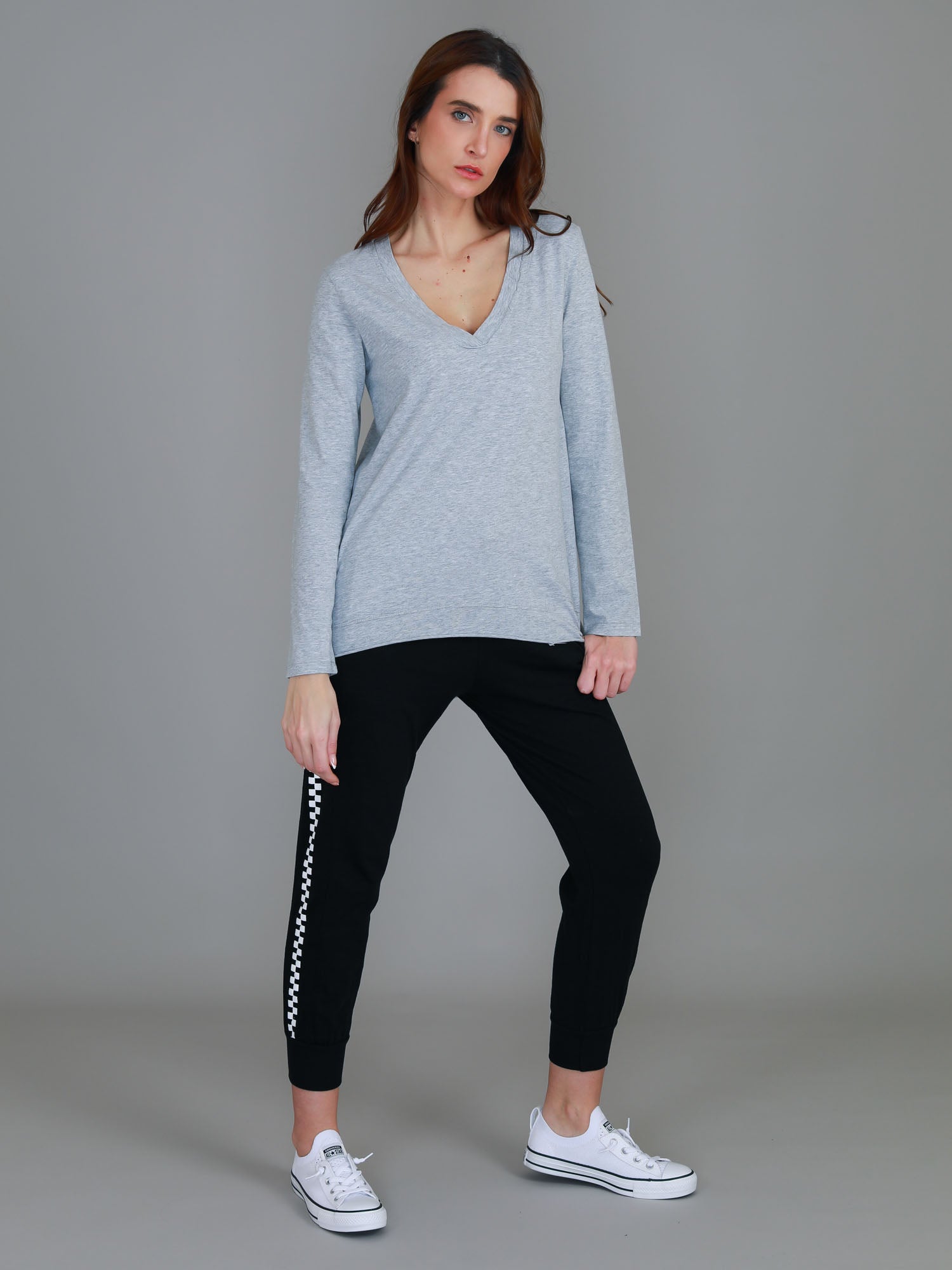 winter long sleeve tops #color_grey marle