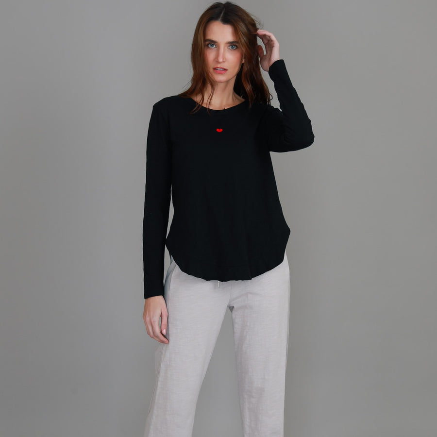 Clyde Embroidered Heart T Shirt size guide