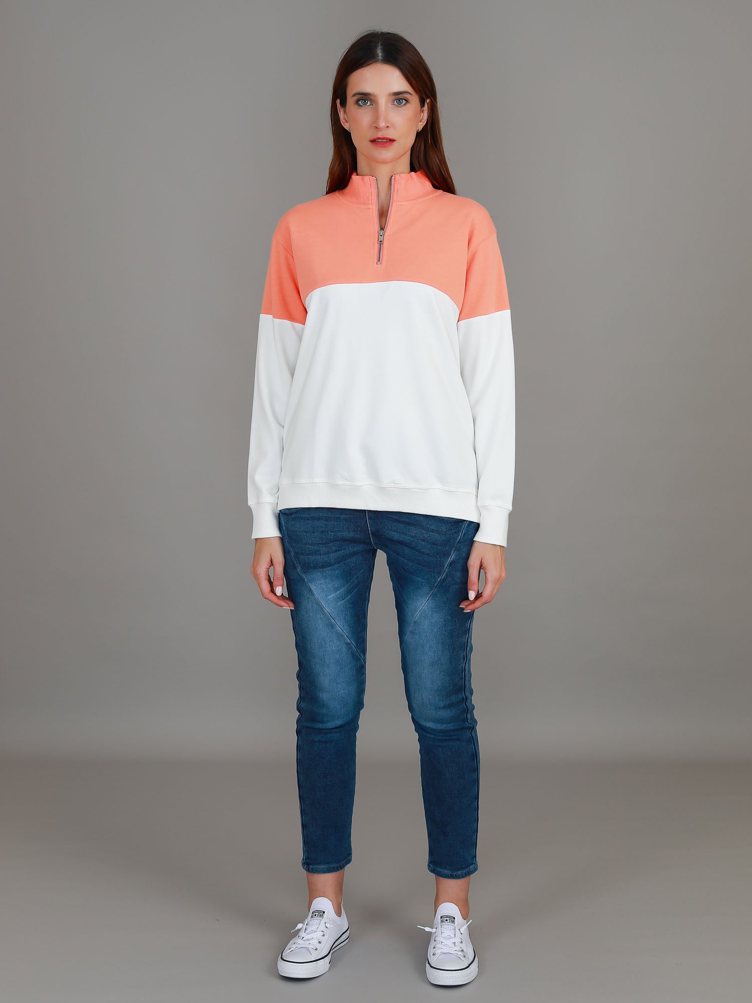 women's orange sweatshirt #color_tangerine