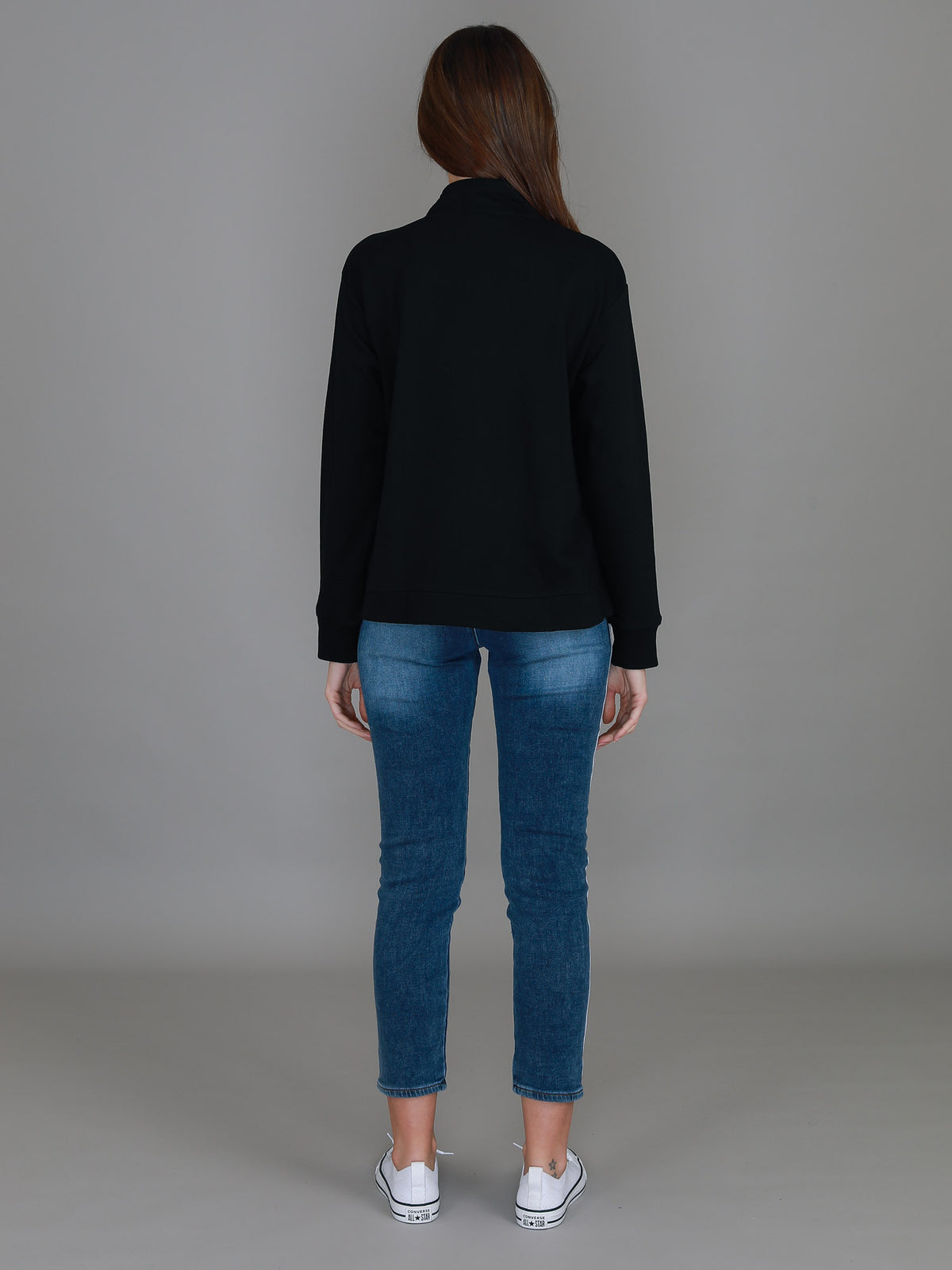 black quarter zip sweatshirt