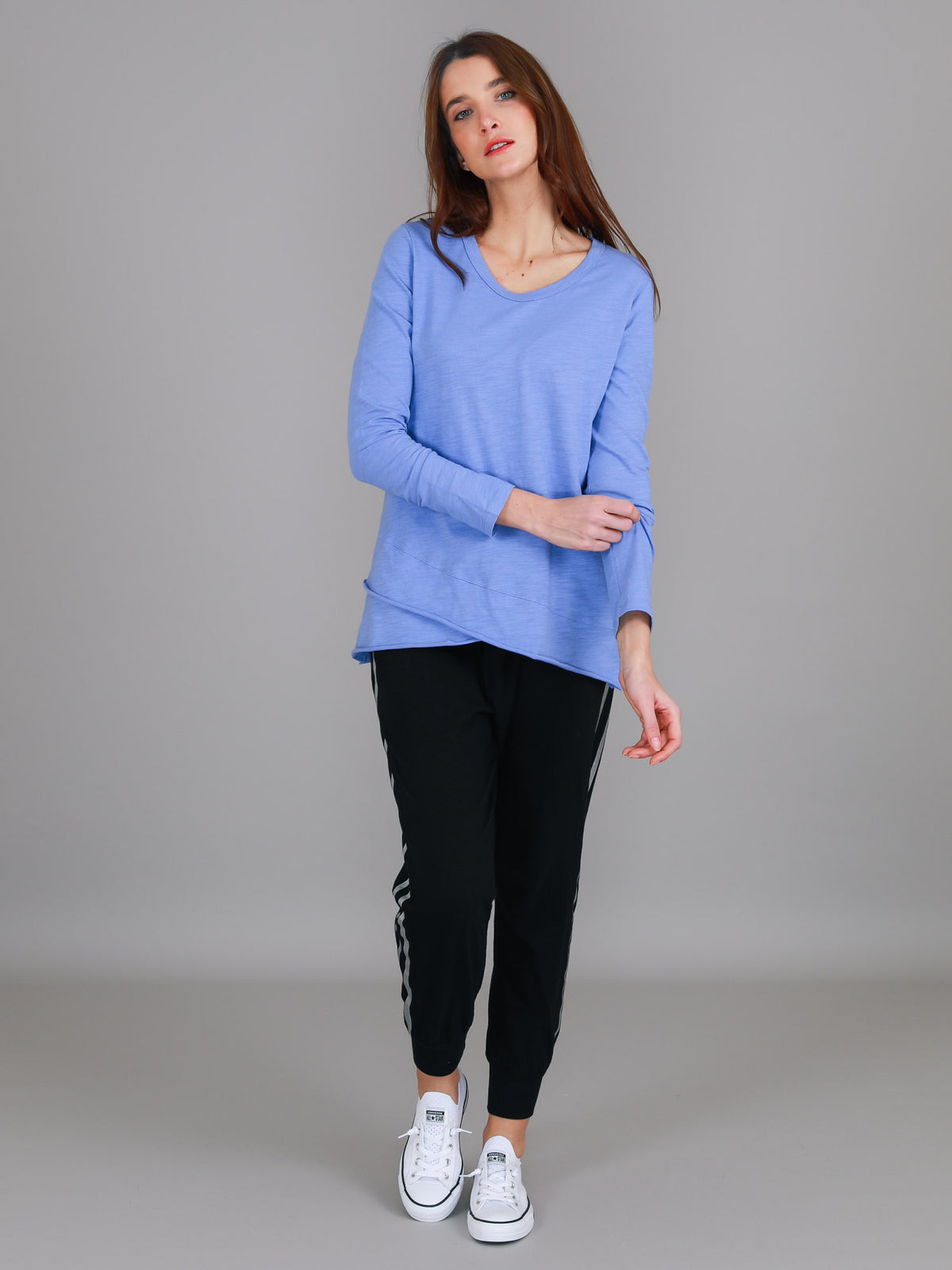 violet long sleeve top women