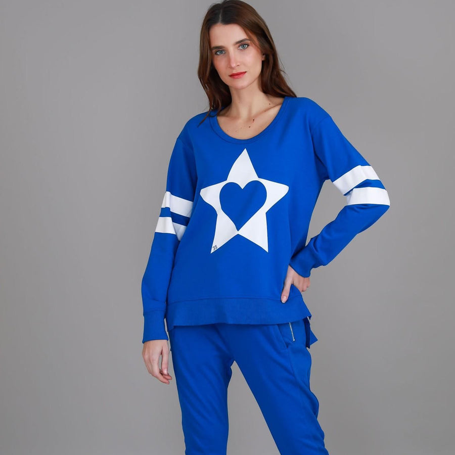 Sunny Star Heart Sweatshirt size guide