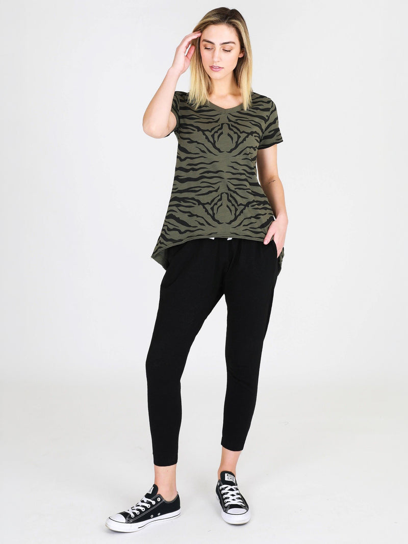 Green Graphic T Shirt #color_khaki