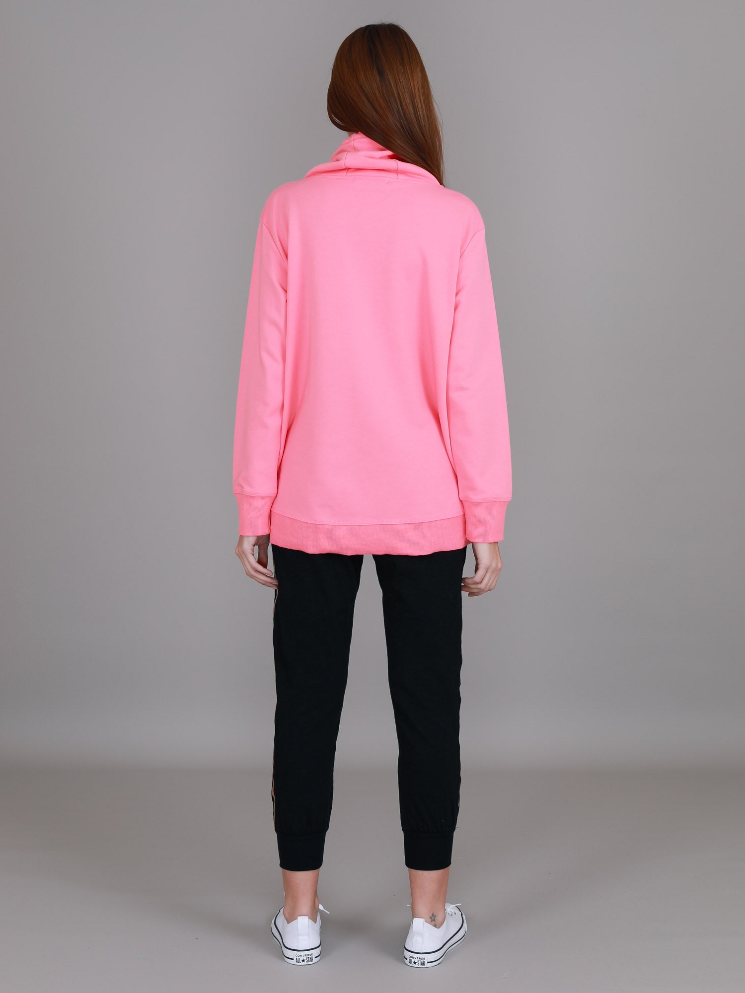 oversized funnel neck sweater #color_georgia peach