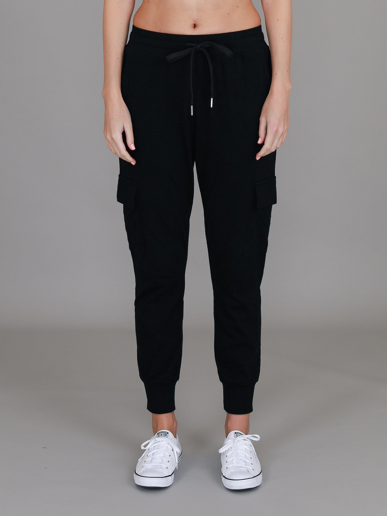 cargo tracksuit pants #color_black