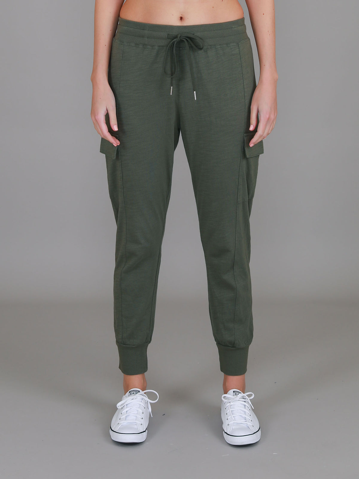 khaki cotton cargo pants