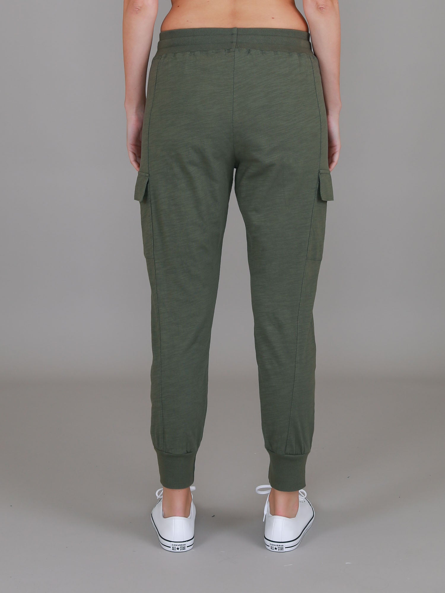 cargo sweatpants women #color_khaki