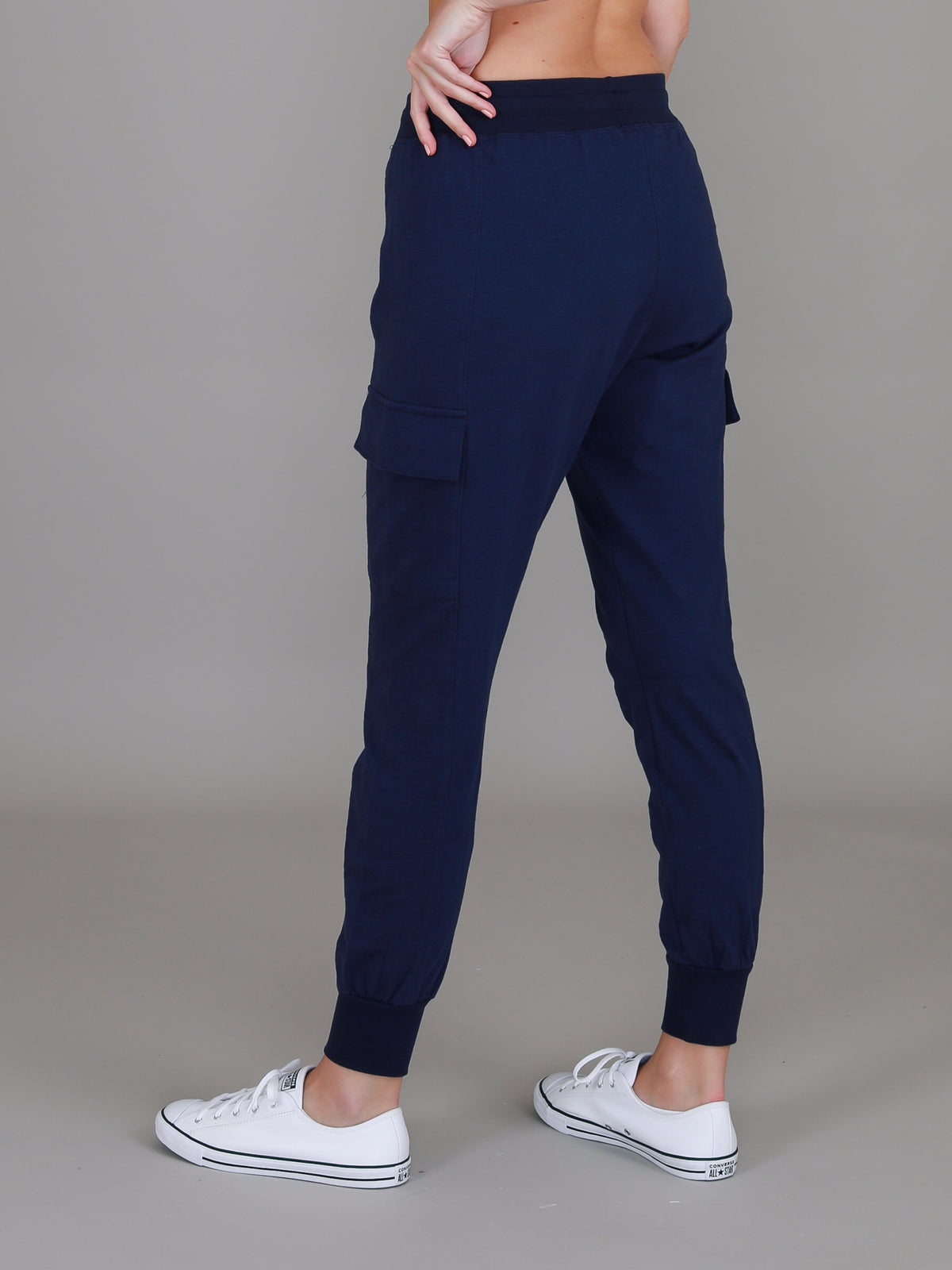 navy cargo jogger pants