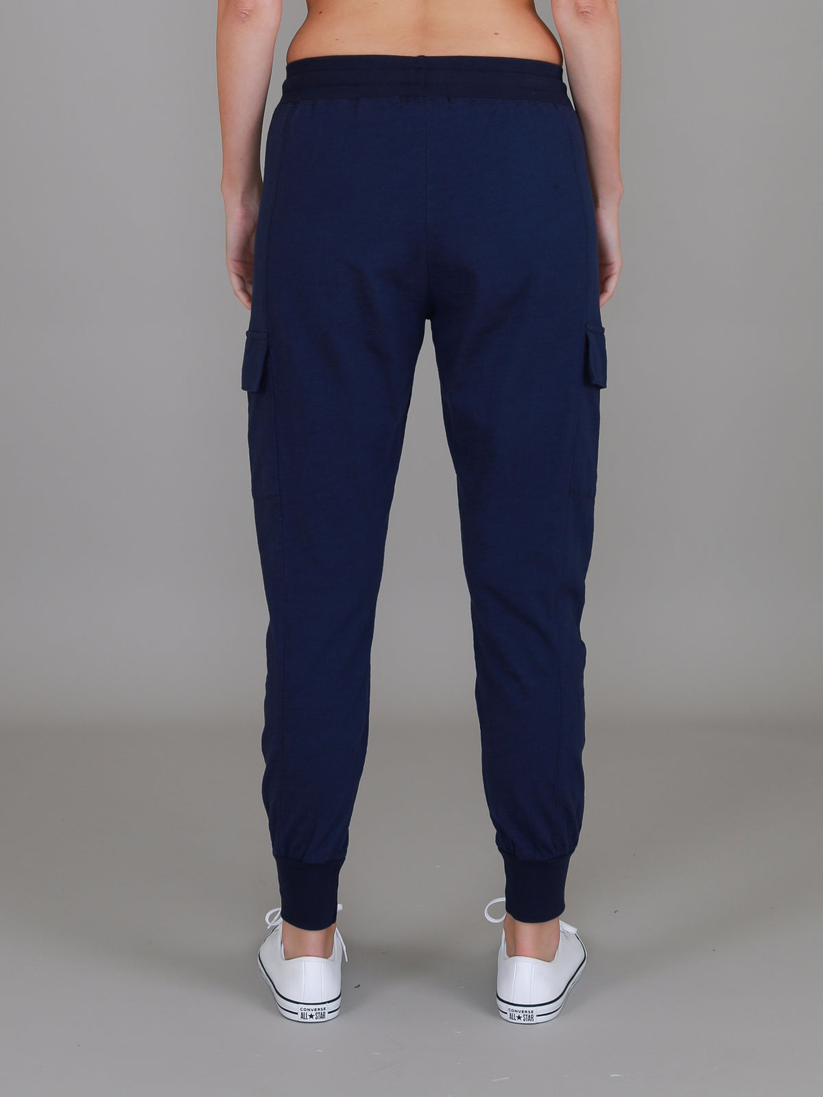 womens navy cargo joggers