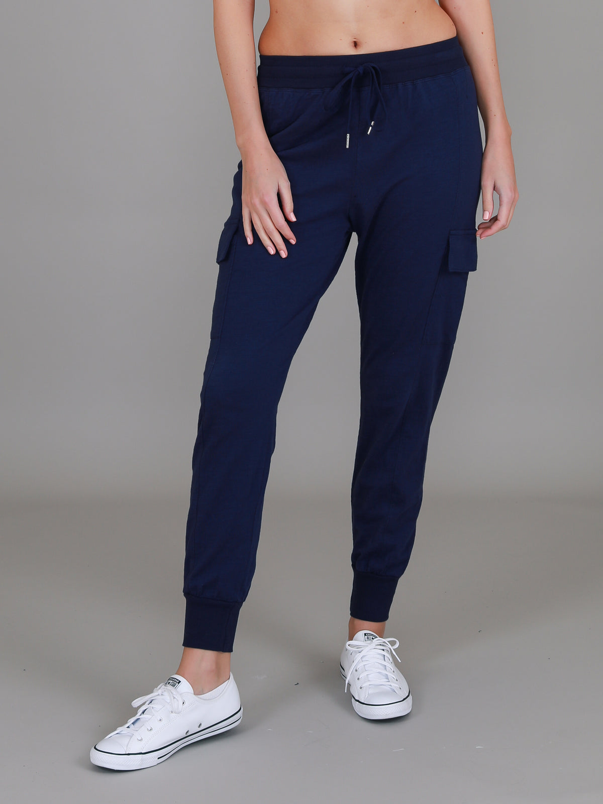 navy cargo joggers