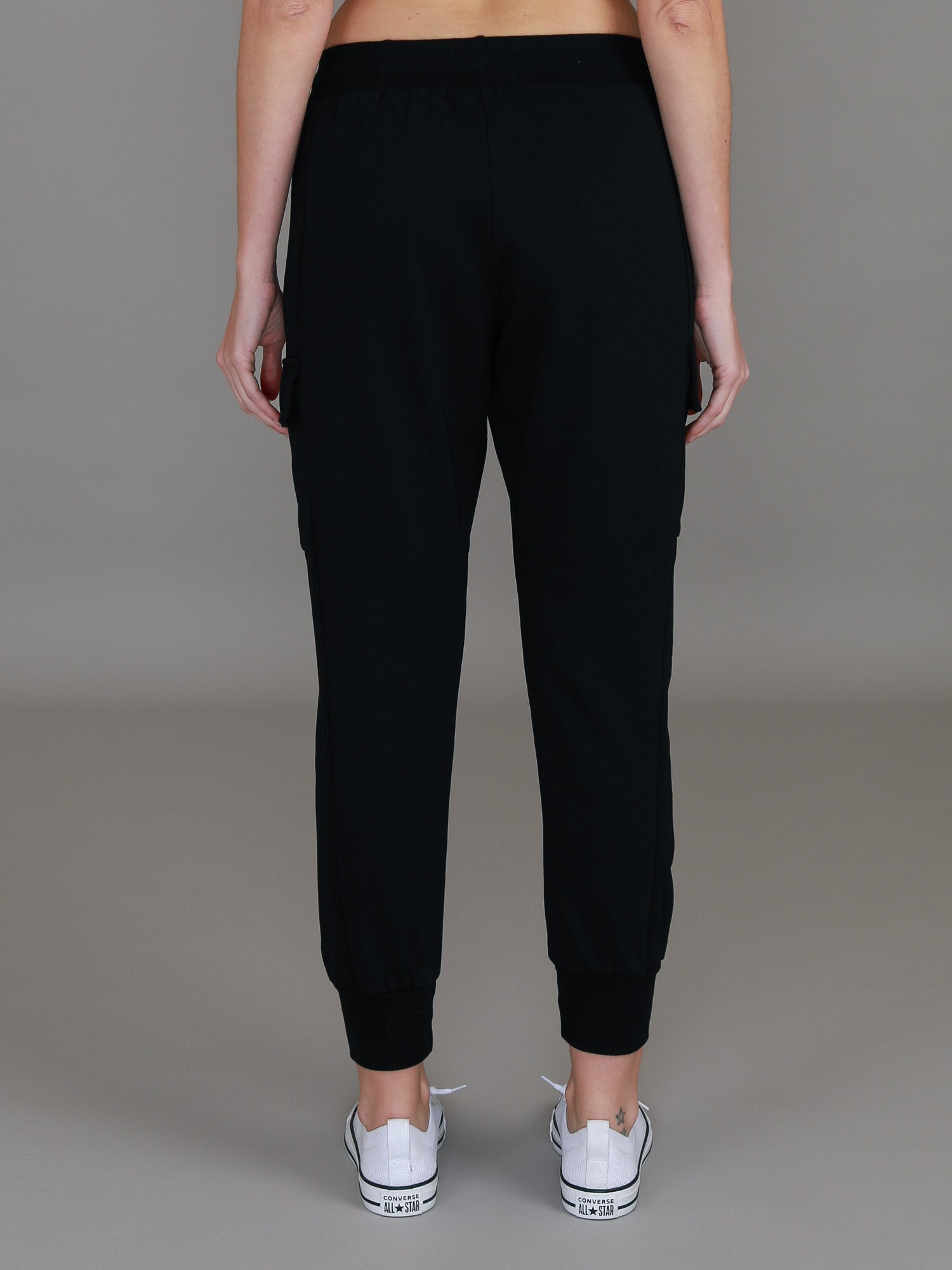 black women's cargo pants #color_black