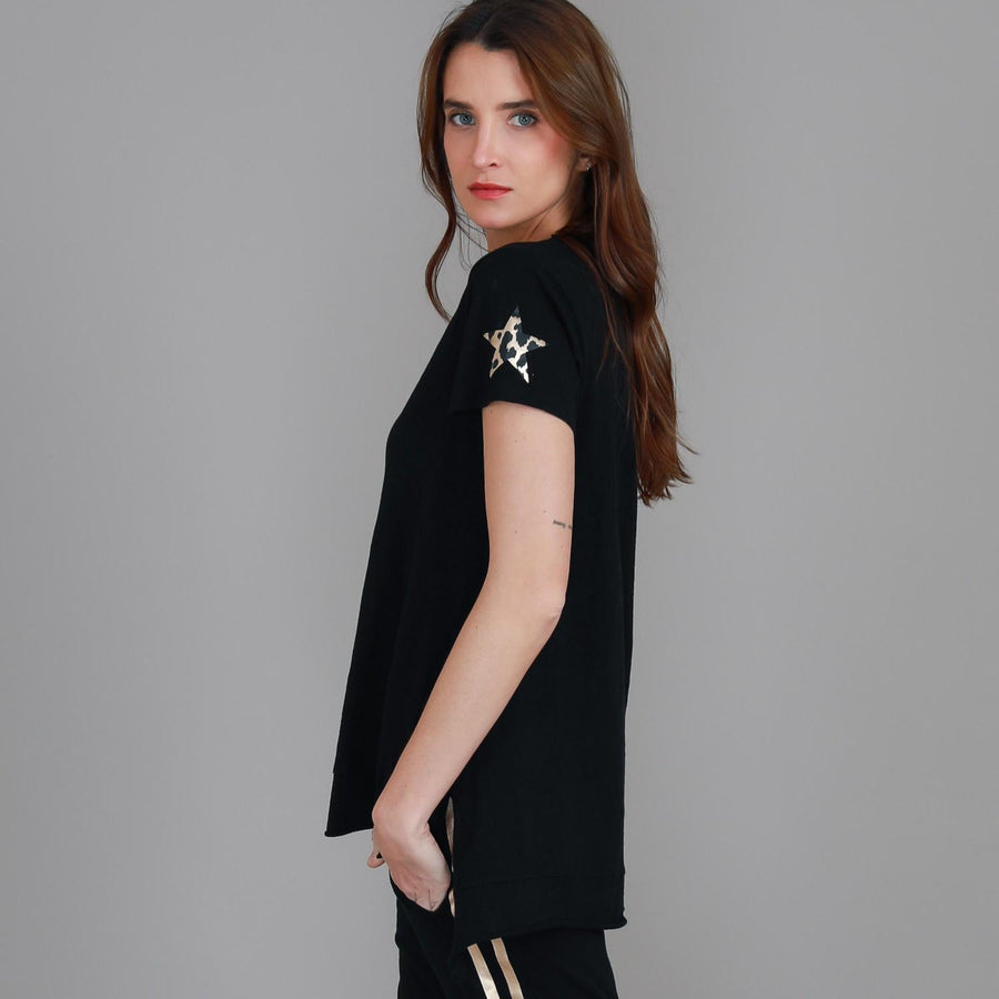 Verona Twin Leopard Star T Shirt size guide