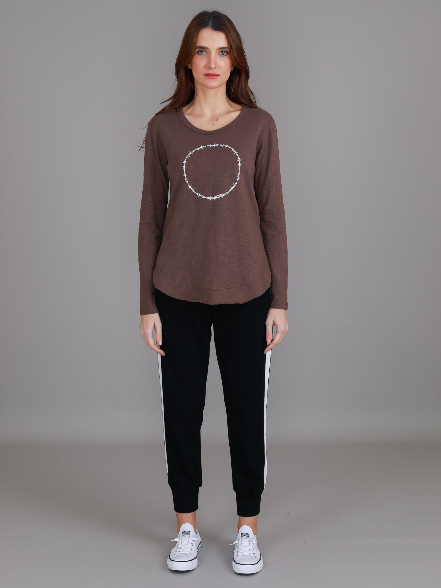 crew neck long sleeve top #color_cocoa