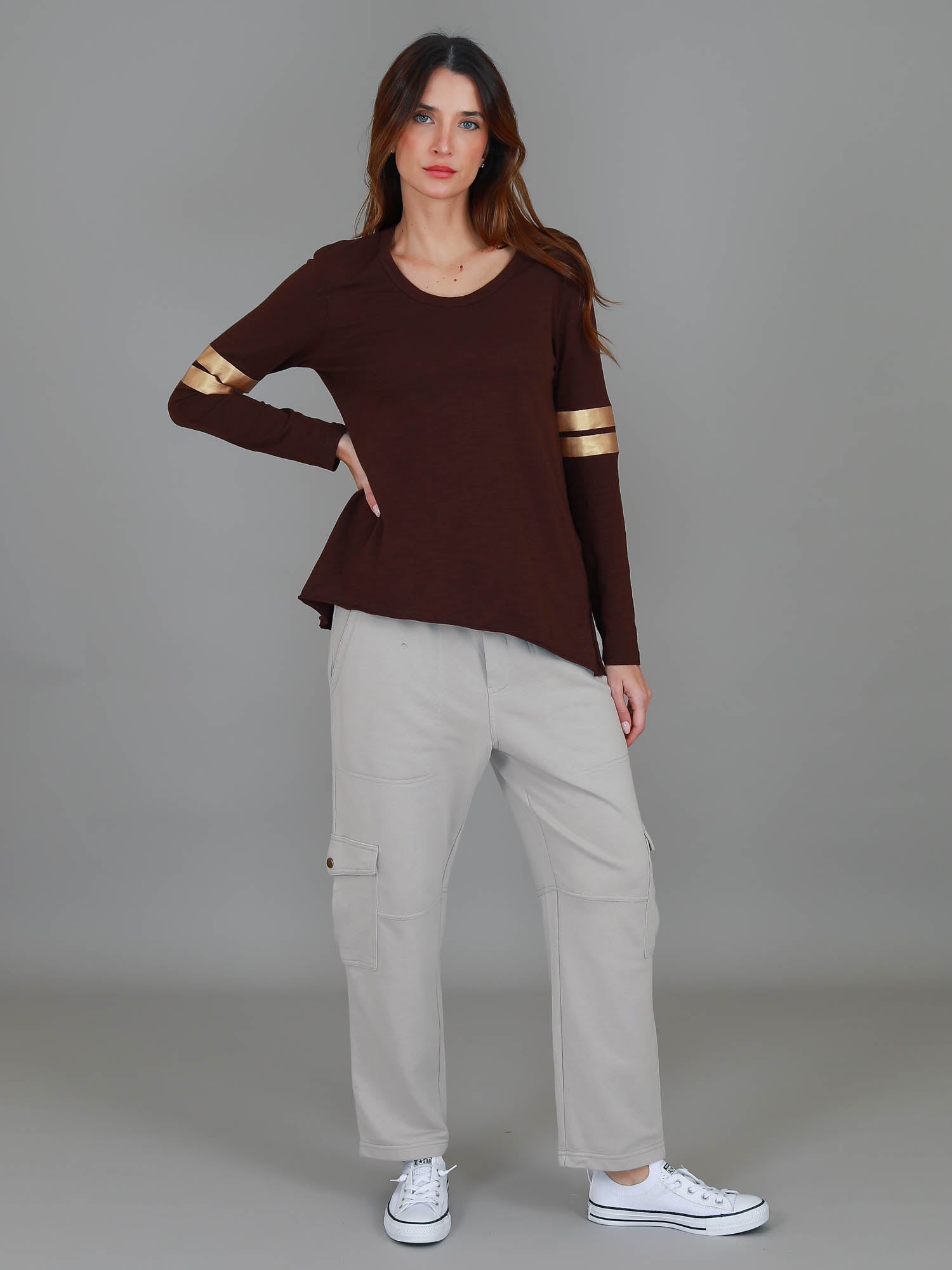 oversized long sleeve shirt #color_cocoa
