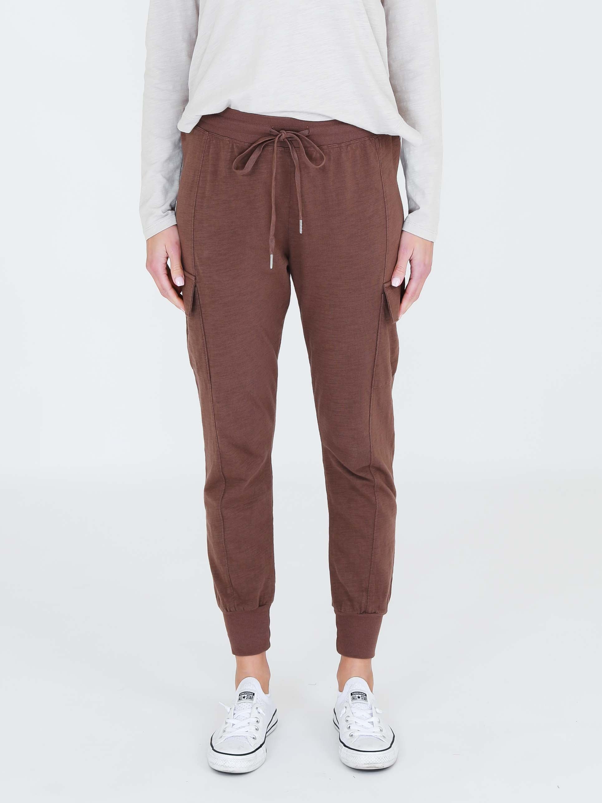 womens cargo pants #color_hot chocolate