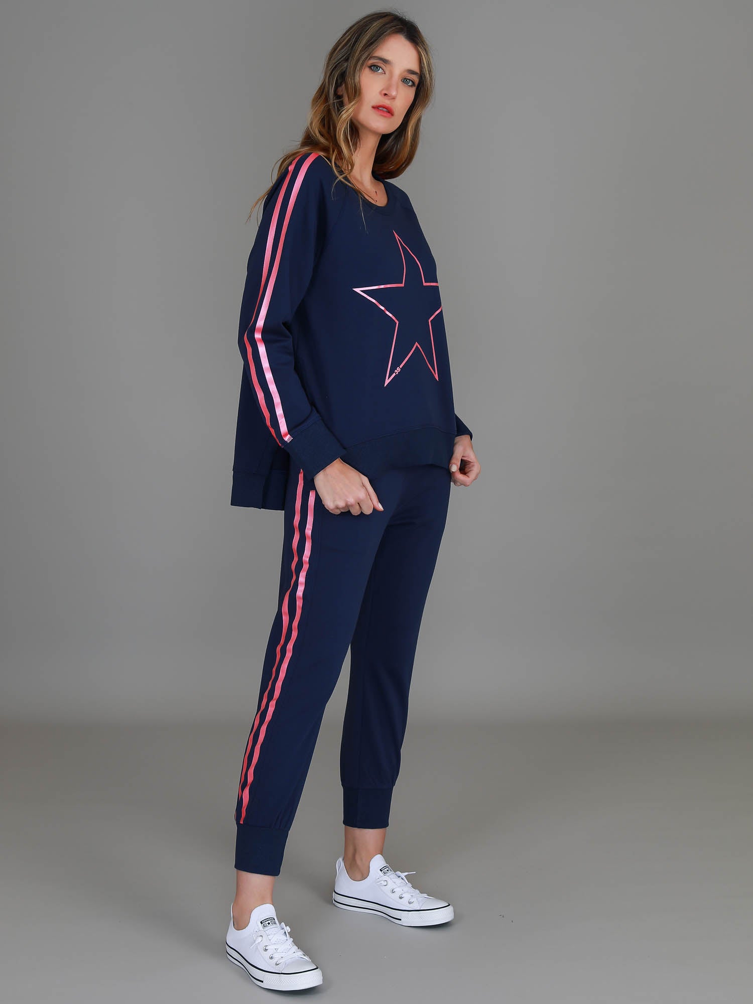 navy blue tops for ladies #color_ink/pink