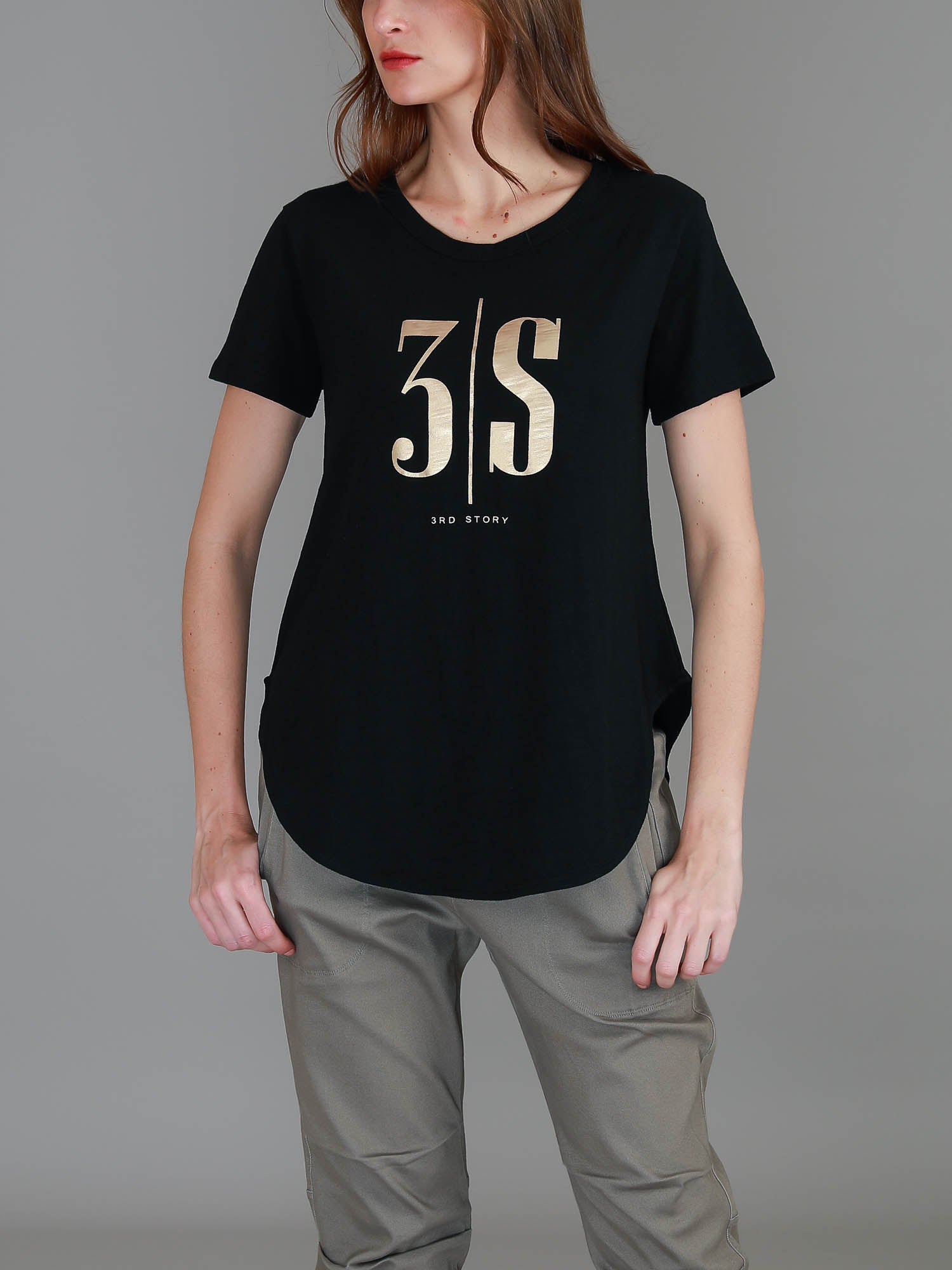 womens long tshirt #color_black