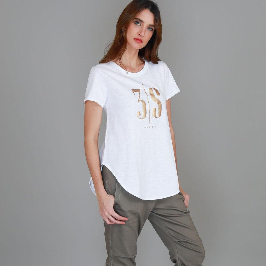 Alexis Gold Logo T Shirt size guide