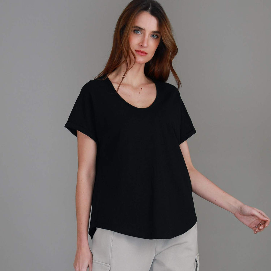 Milan Cuff Sleeve T Shirt size guide