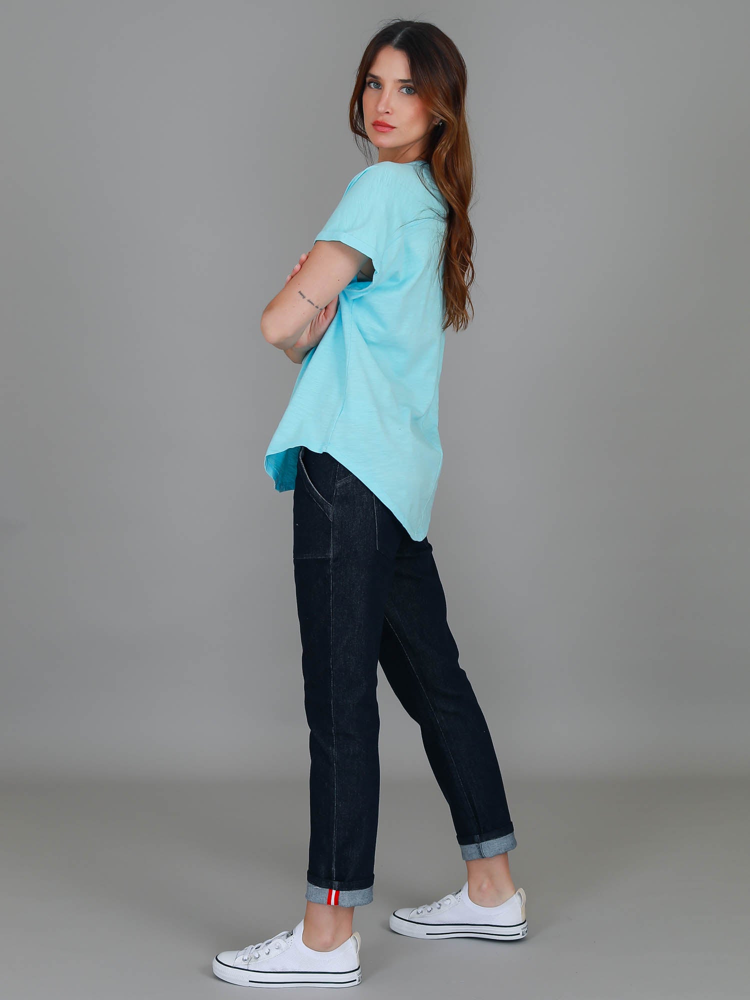 Milan Cuff Sleeve T Shirt