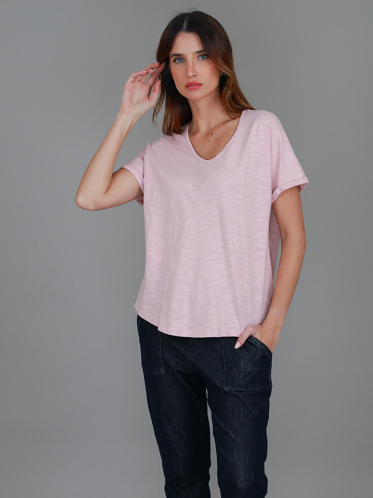 blush cuff sleeve tee