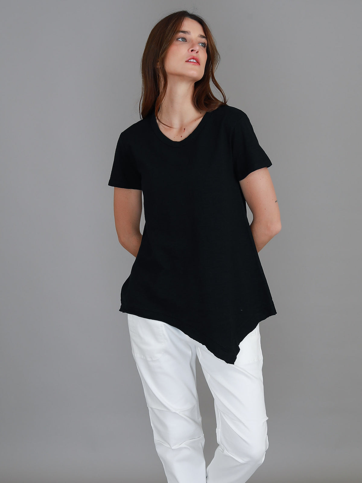 Helena Asymmetrical Hem T Shirt