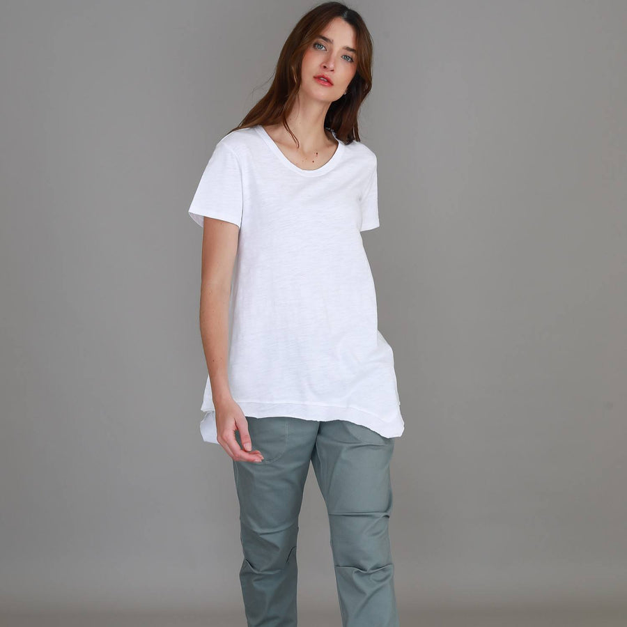 Helena Asymmetrical Hem T Shirt size guide