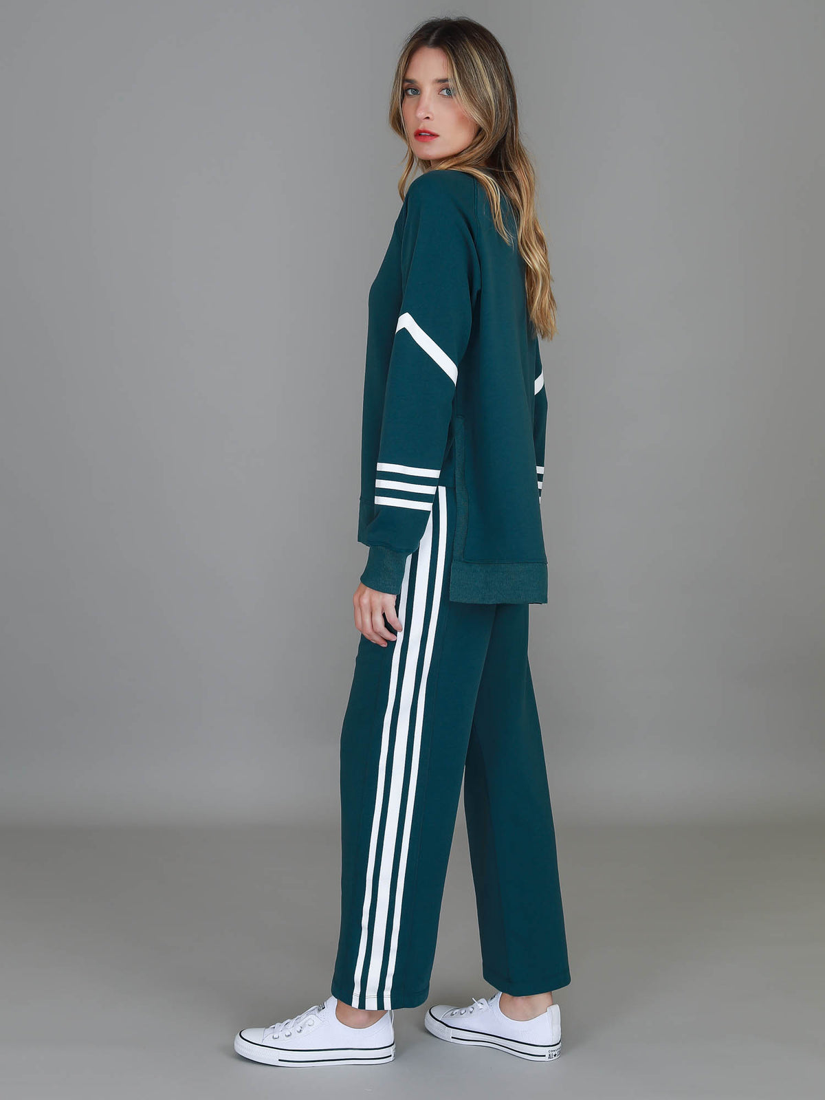 teal oversized sweatshirt