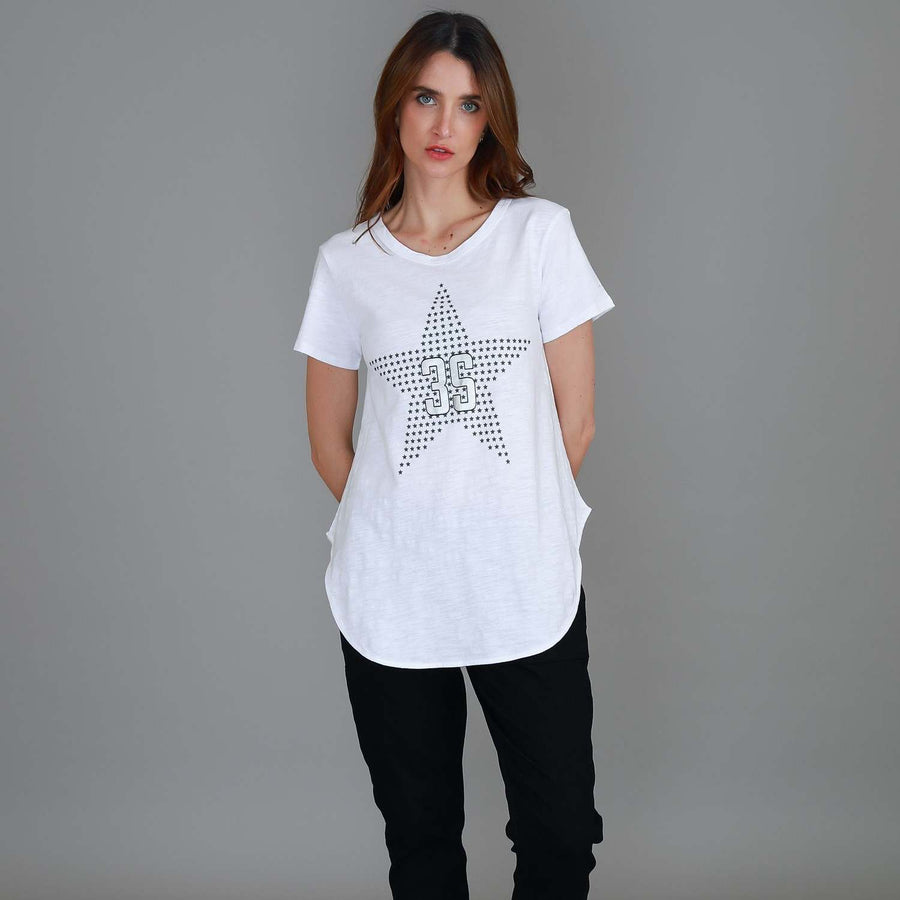 Polly Silver Star S/S tee size guide