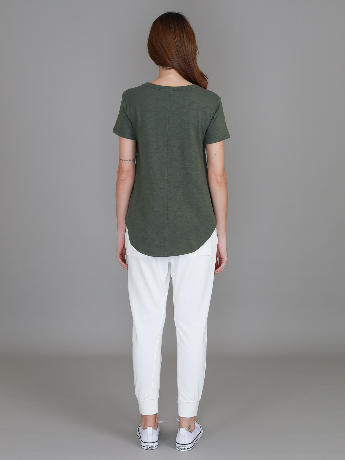 khaki star leopard panel tee