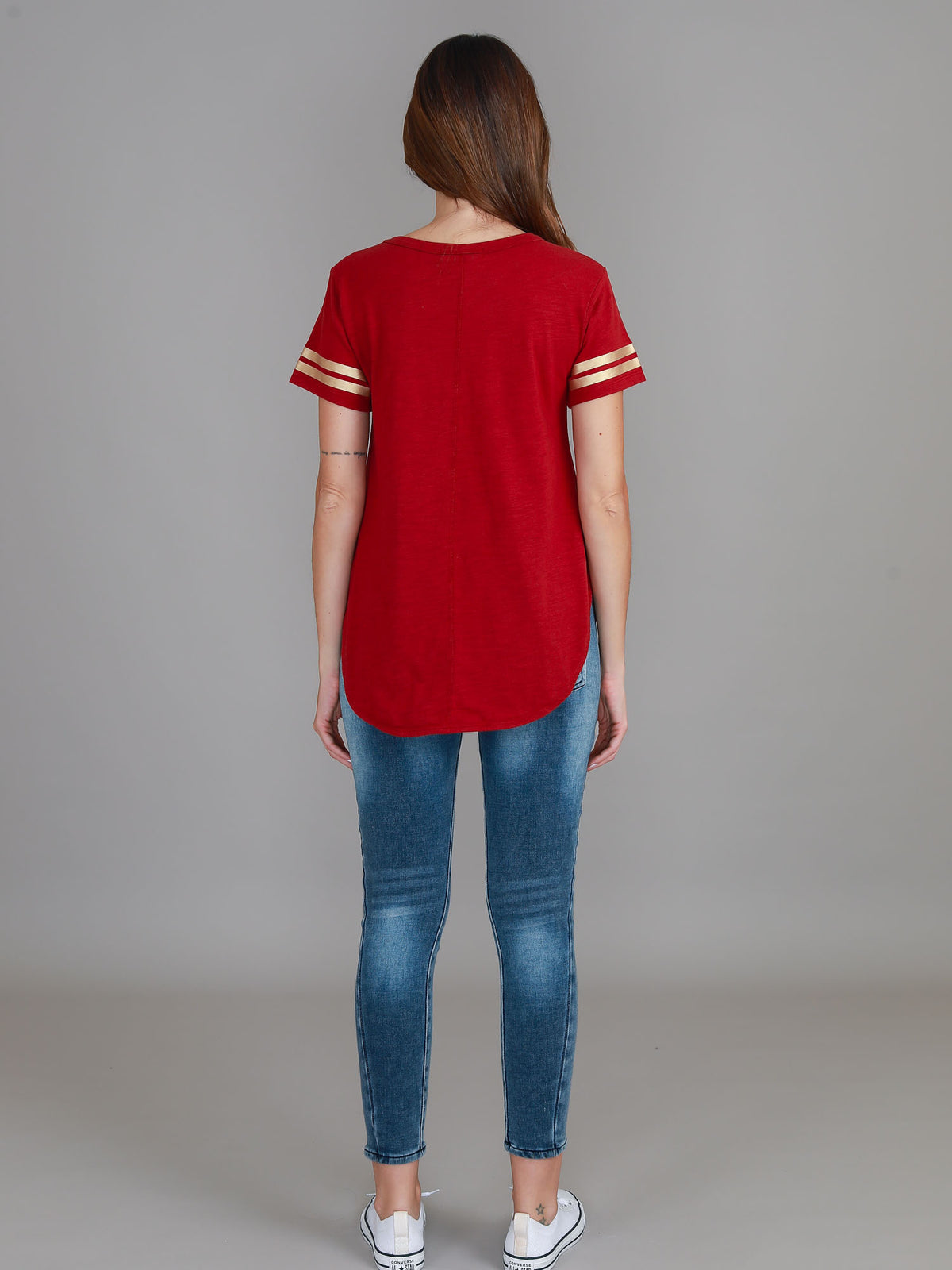 cranberry leopard star graphic tee