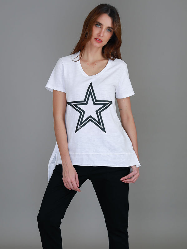 Abbey Framed Star Print T Shirt