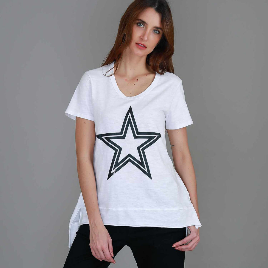 Abbey Star Framed T Shirt size guide