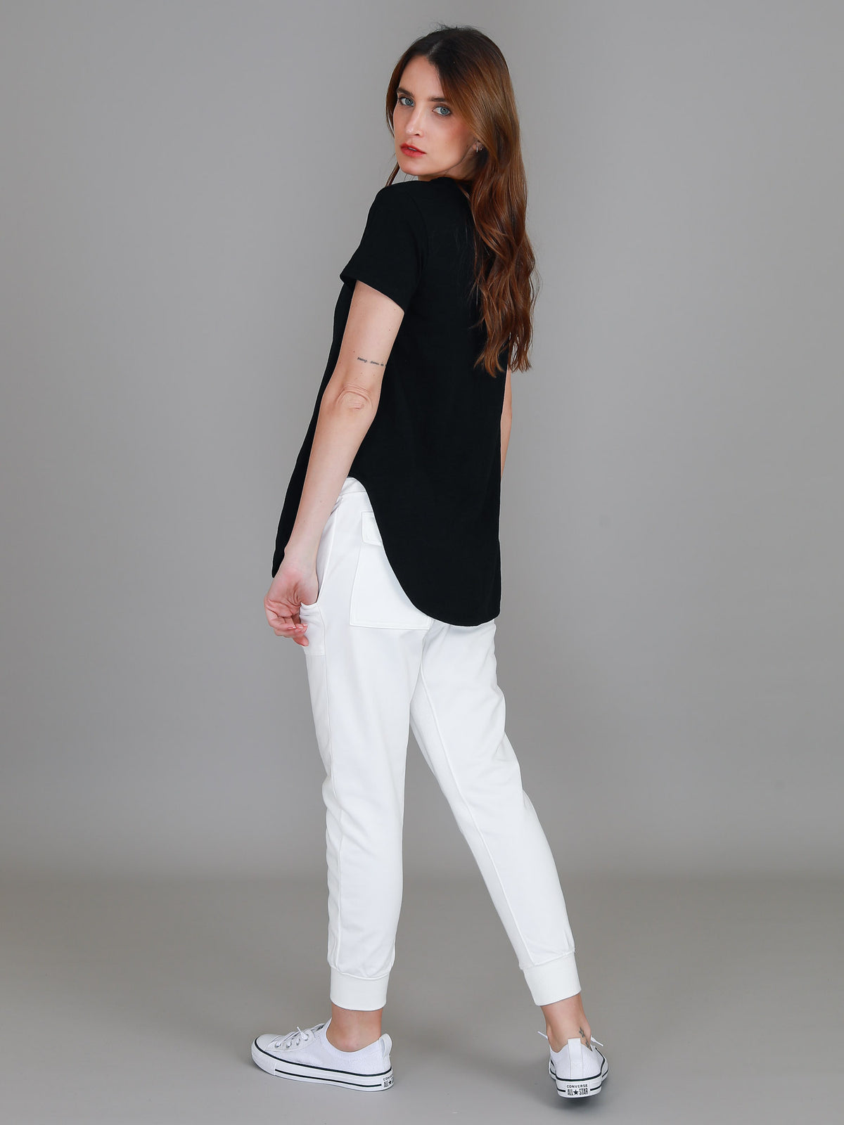 black heart print t shirt