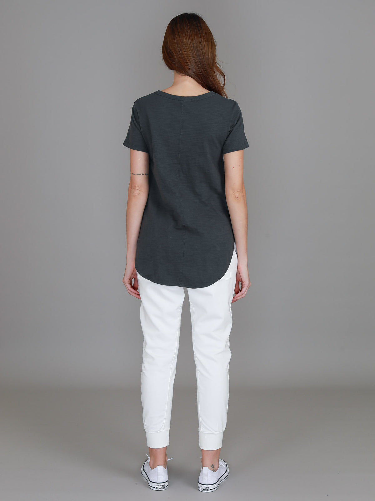 charcoal graphic heart tee