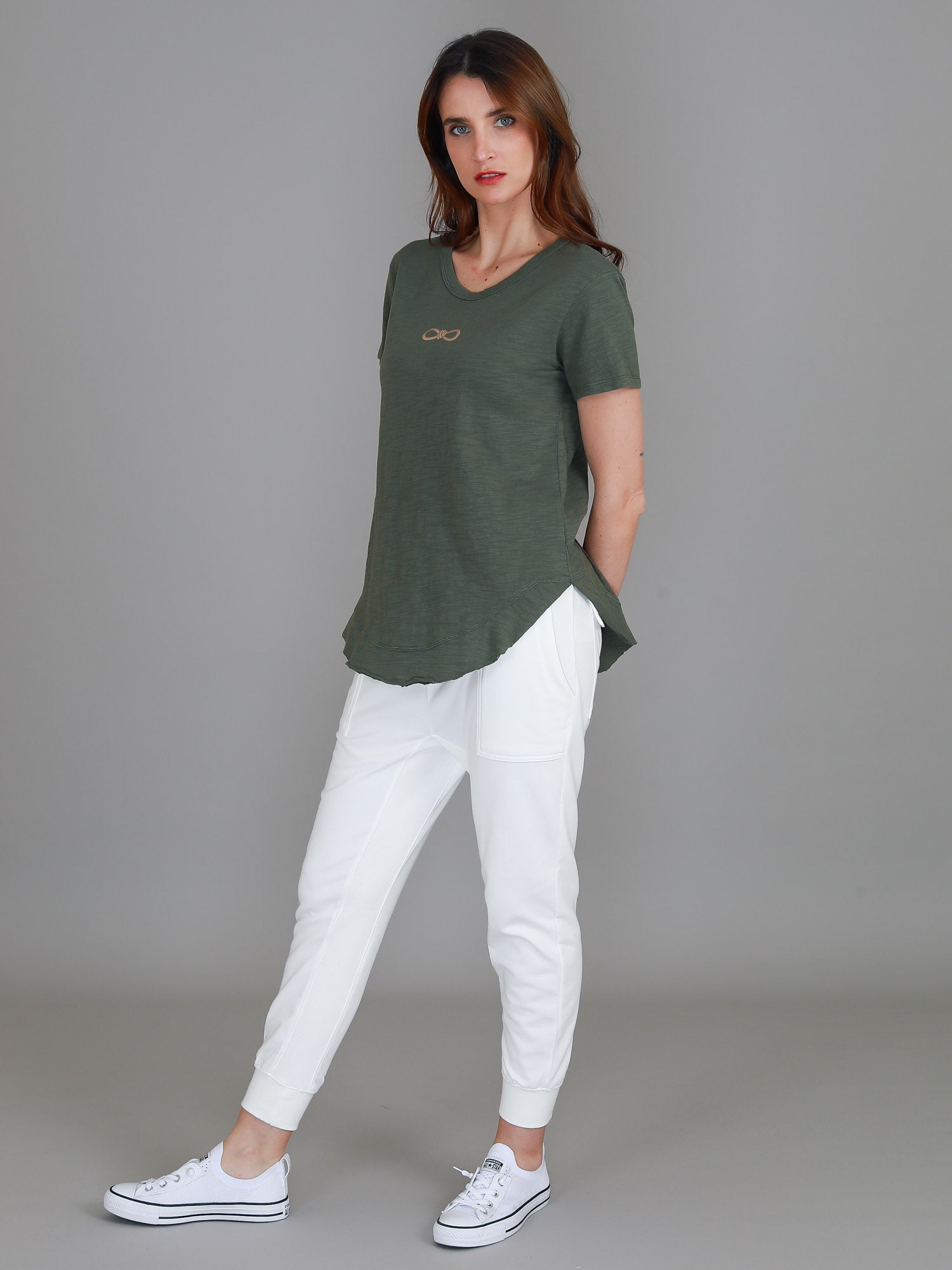 womens bow top #color_khaki