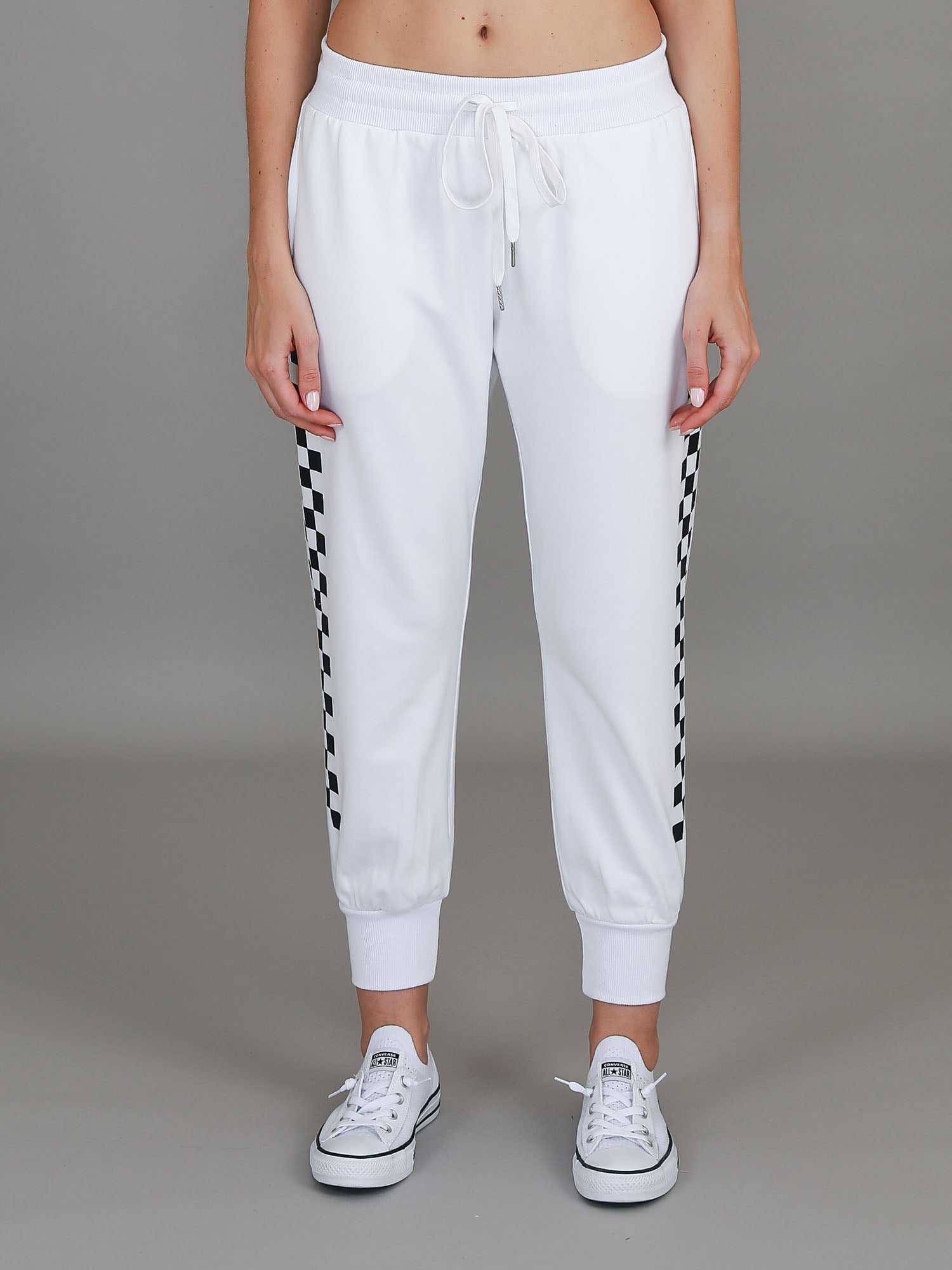 women's white joggers #color_white