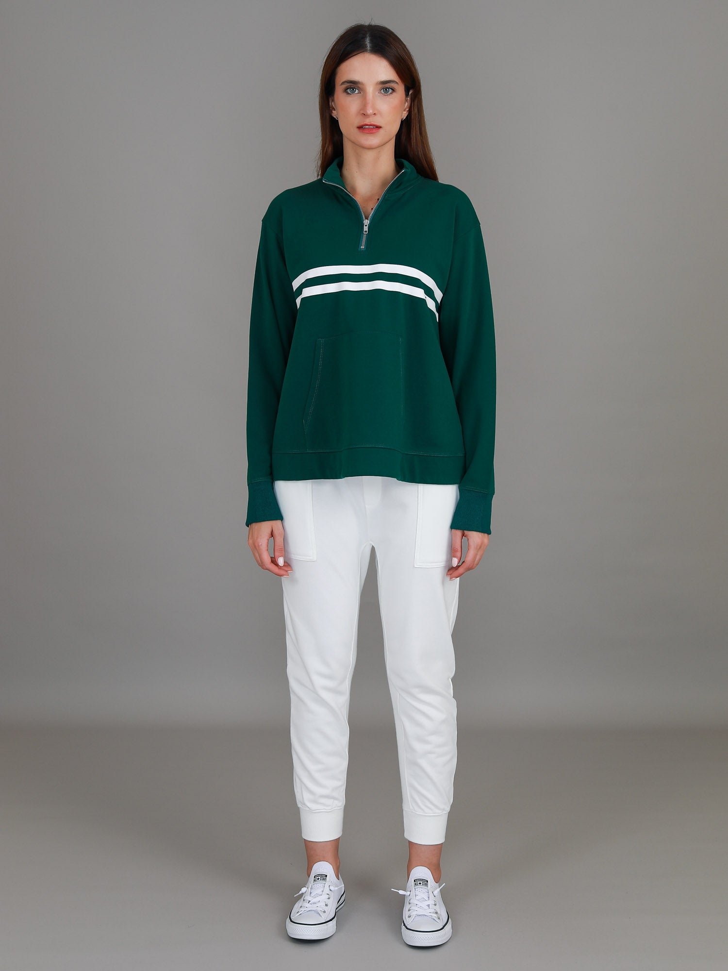 1/2 zip sweatshirt #color_deep emerald