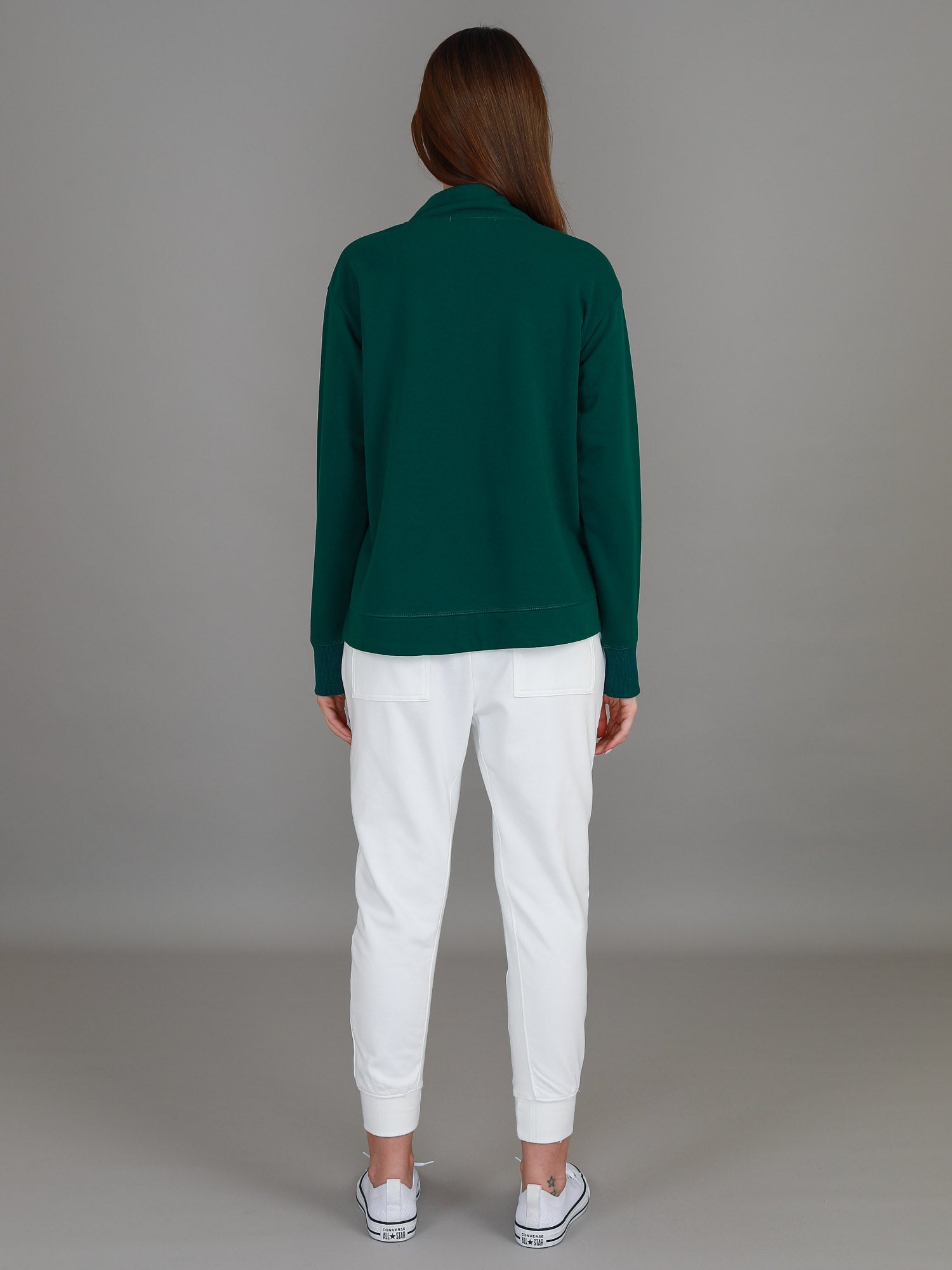 half zipper sweatshirt #color_deep emerald