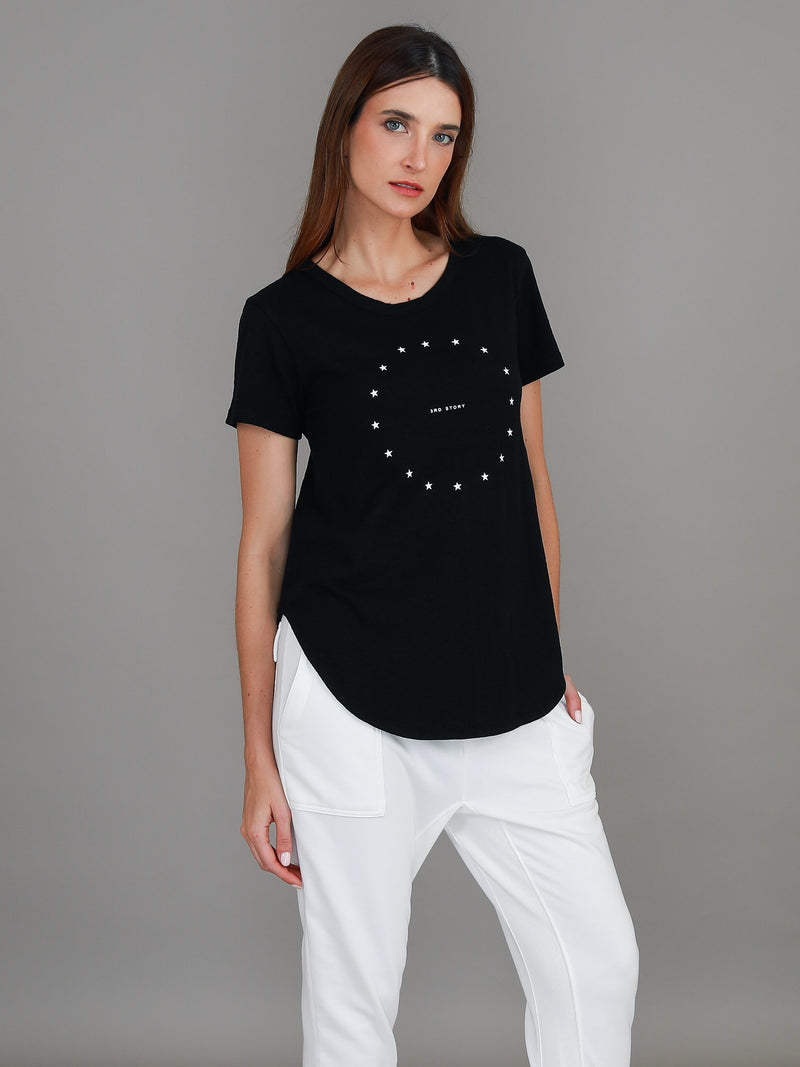black mini star tee #color_black
