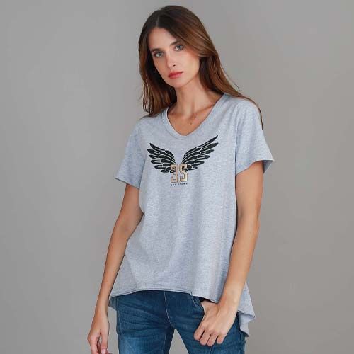 Leane 3S Wing Print T Shirt size guide