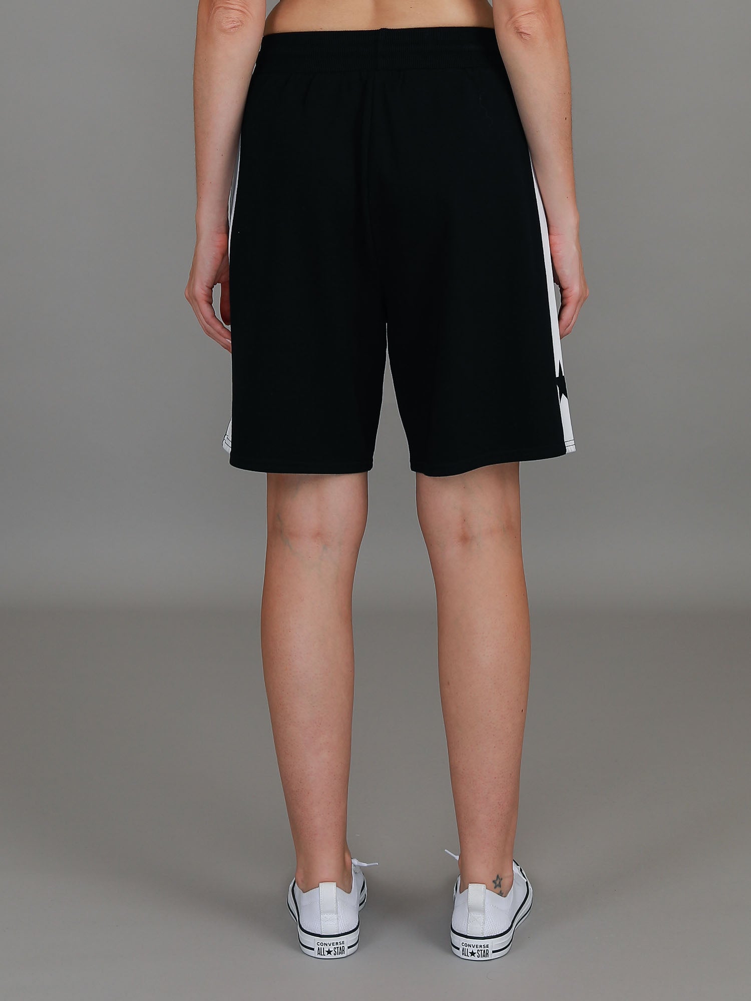 long line shorts #color_black