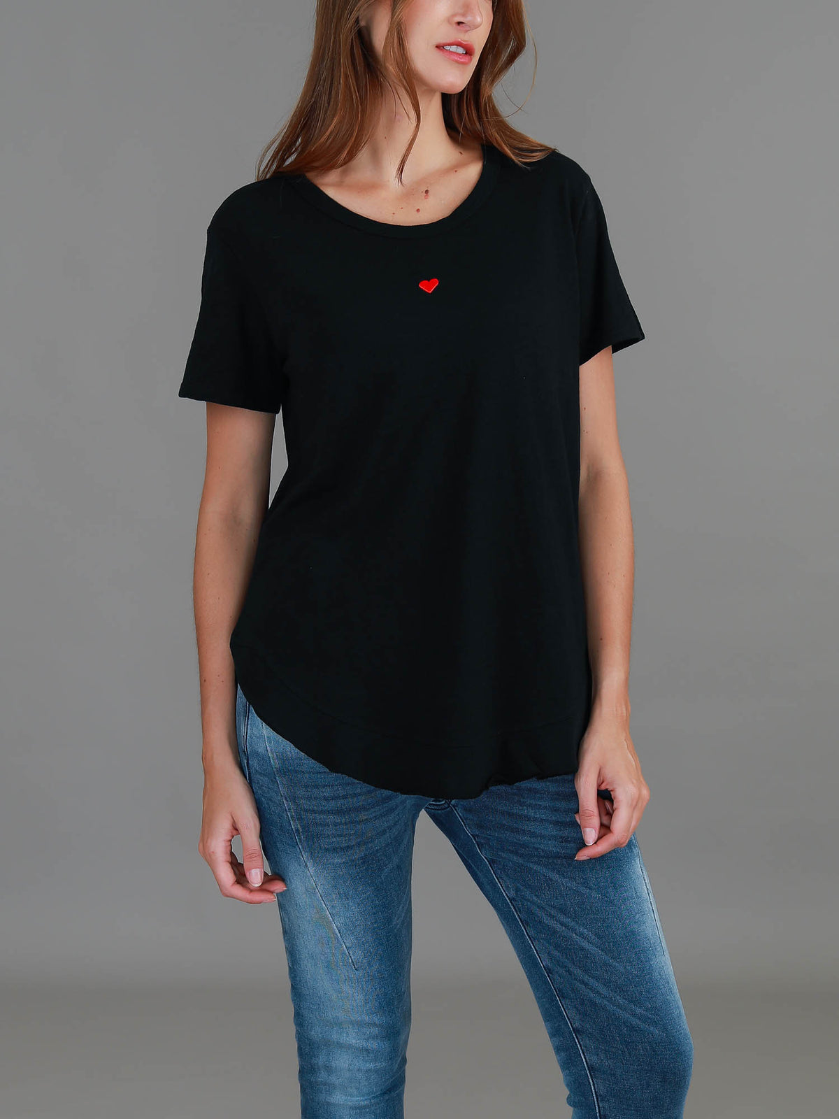 Amelie Mini Heart Embroidery T Shirt