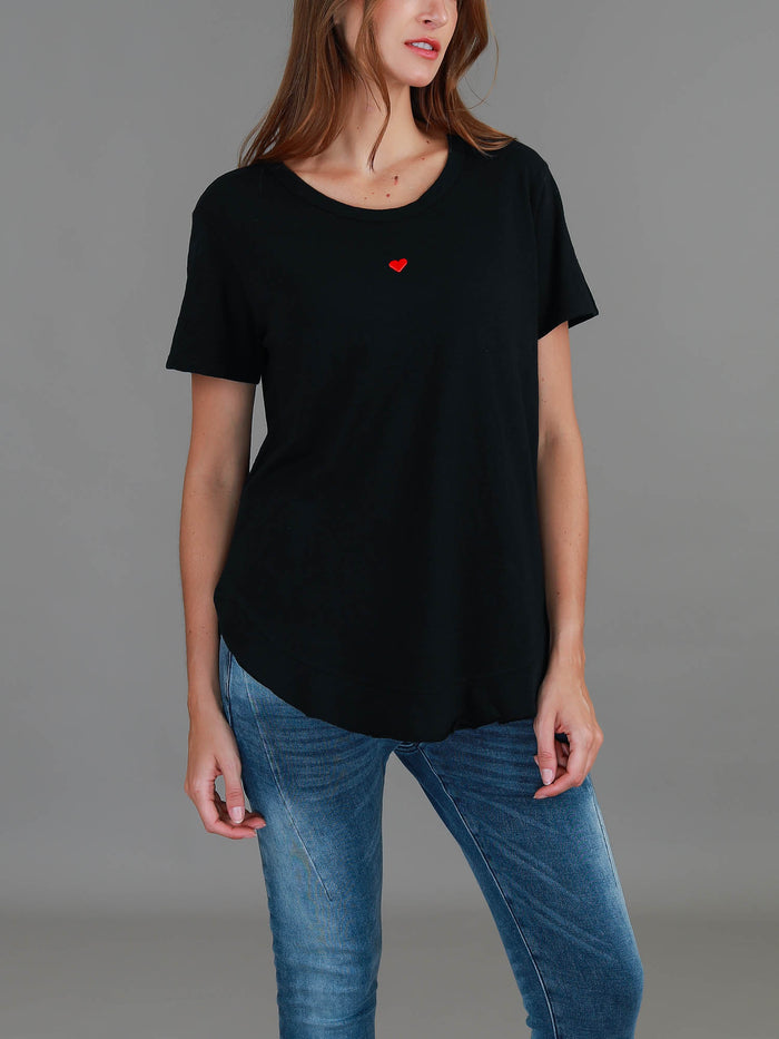 Amelie Mini Heart Embroidery T Shirt