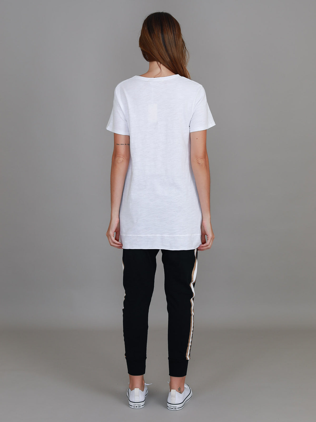 white leopard graphic tee