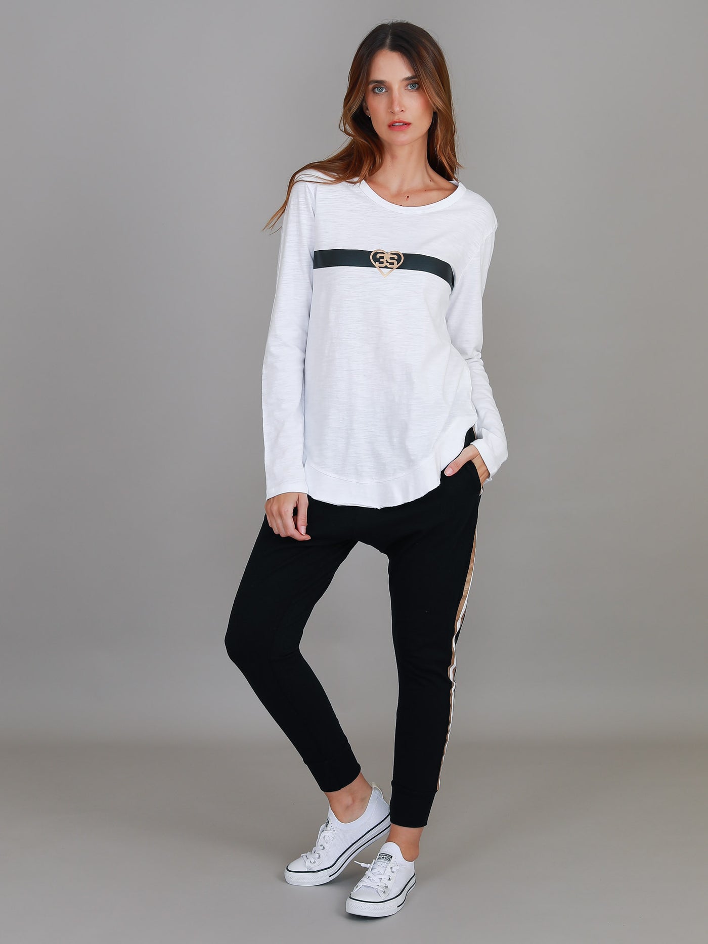 Bella 3S Gold Band Long Sleeve T Shirt