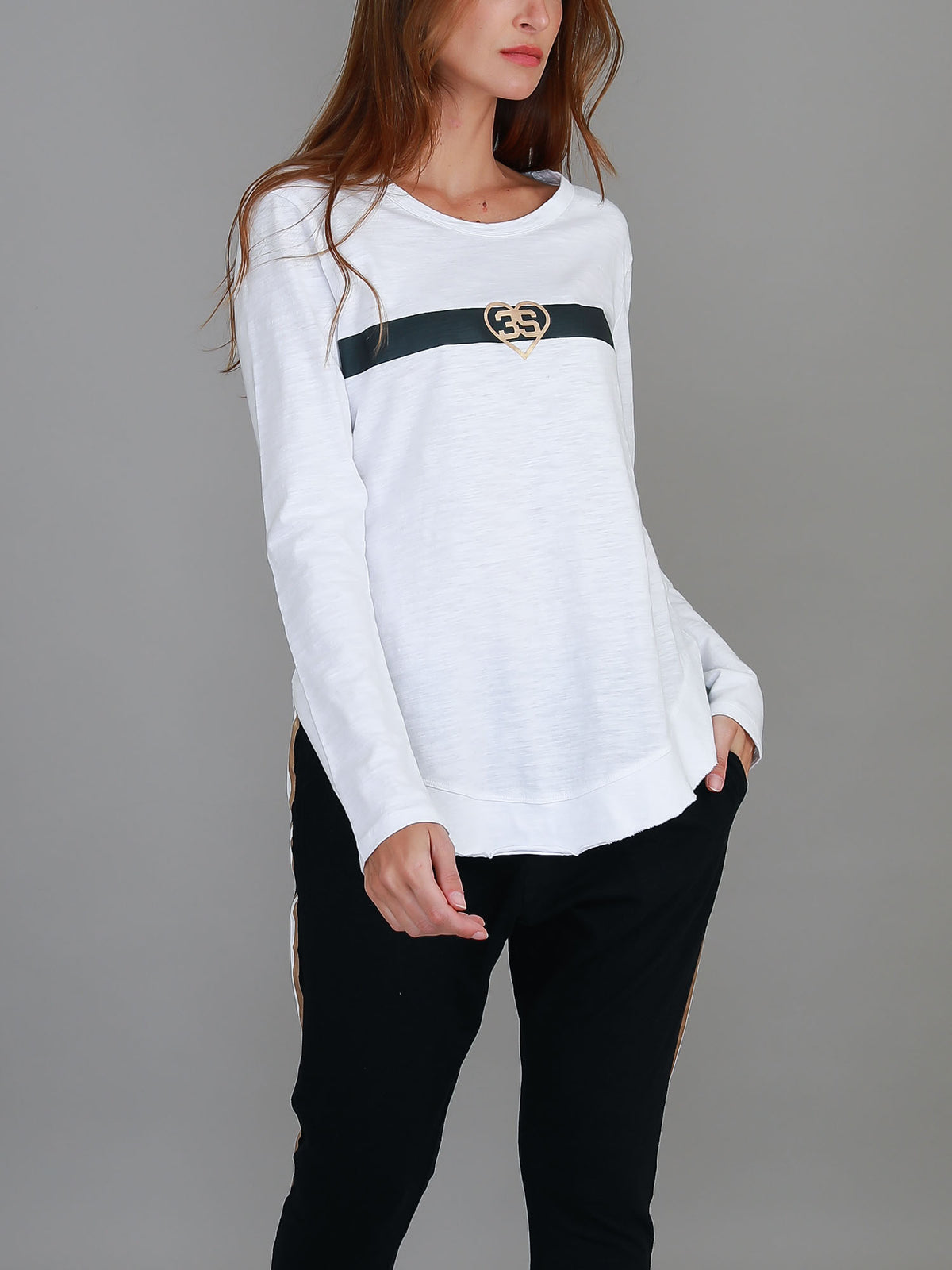 Bella 3S Gold Band Long Sleeve T Shirt