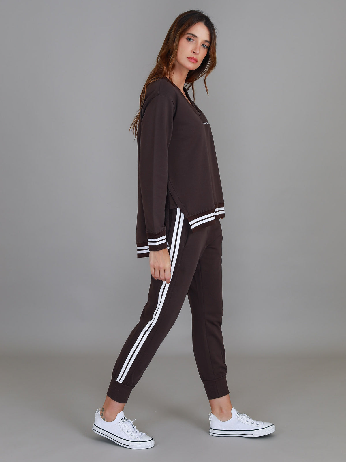 matching set women brown