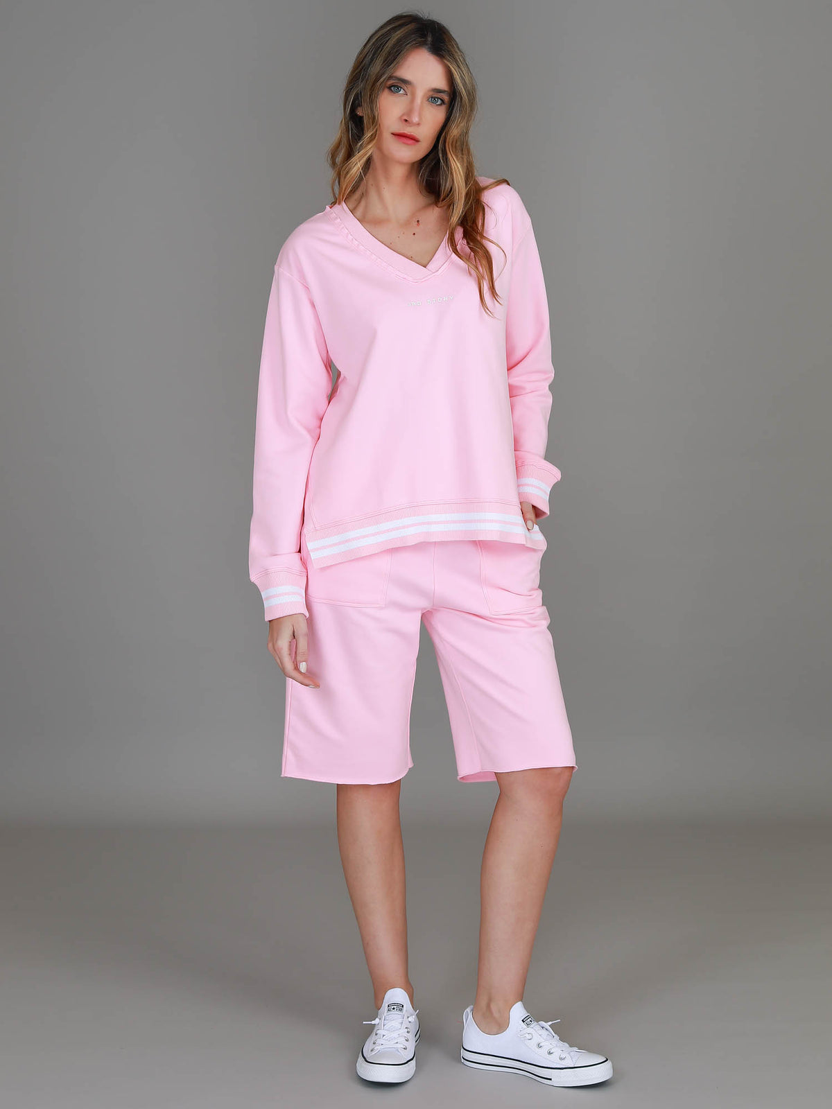 two piece sets women pink